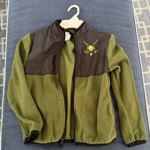 Disney Yoda Fleece Jacket; Size 7/8; color: green/black